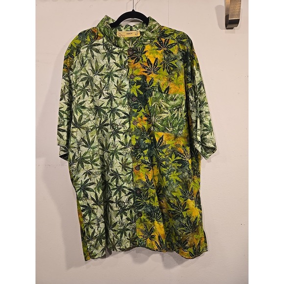 Artisan Other - Quack Neru Collar Short Sleeve Buttondown Artisan Made Shirt Size 2XL Tall